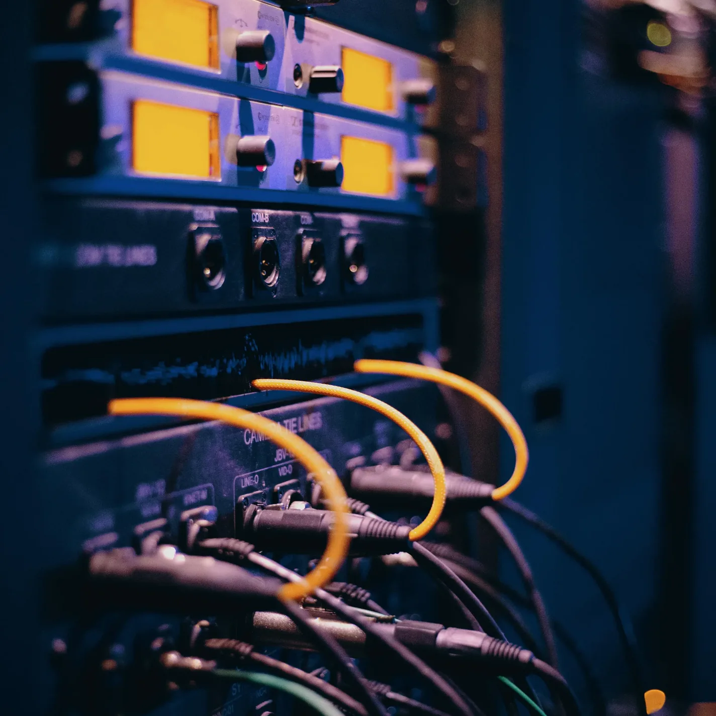 Network cables in a server rack (sample image)